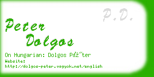 peter dolgos business card